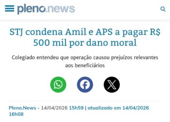 STJ condena Amil e APS a pagar R$ 500 mil por dano moral