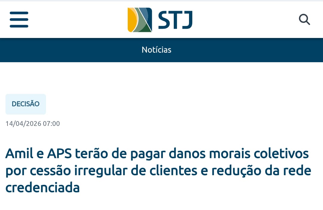 Amil e APS terão de pagar danos morais coletivos por cessão irregular de clientes e redução da rede credenciada